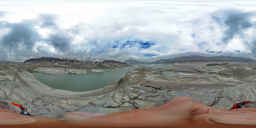 Lago del Moncenisio - Vicino alle vecchie dighe - Fotografia a 360 gradi