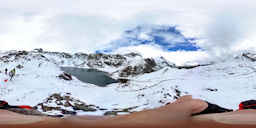 Lago Bleu Lago Longet Laghi Bes - Sopra il lago Bleu - Fotografia a 360 gradi